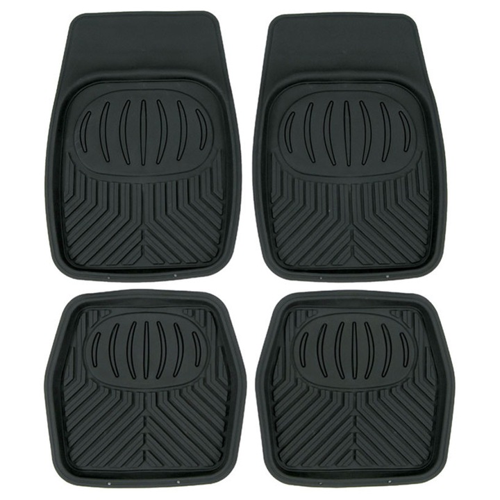 Set covorașe auto universale Avlon Mark.B7, Negru, 4 buc