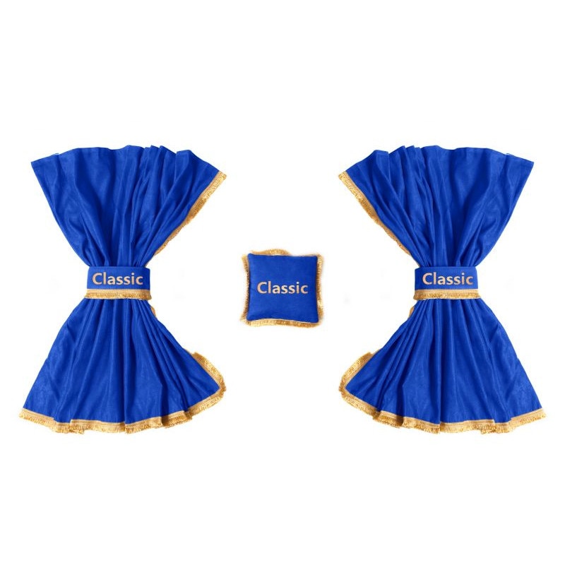Set 5 perdelute camion, pentru MAN TGA / TGX, cabina XXL, Albastru