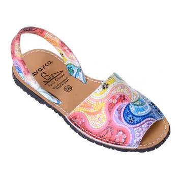 Sandale AVARCA din Piele Naturala Multicolora, Roz Sandale AVARCA din Piele Naturala Multicolora, Roz