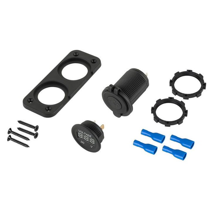 Mufa Montaj Auto Incarcare 2XUSB 3.1A cu Display