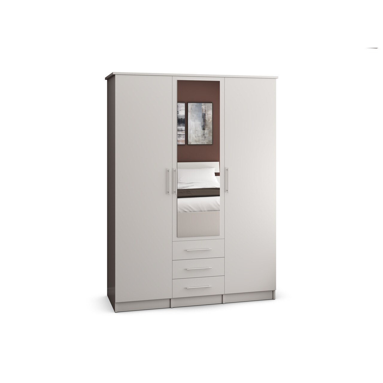 Dressing Stefan 3d alb, CB, 210 x 150 x 64 cm