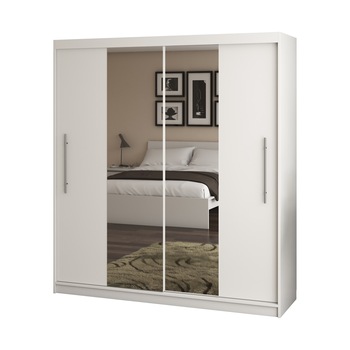 Dressing Radu cu oglinda, alb, CB, 204 x 218 x 58 cm Dressing Radu cu oglinda, alb, CB, 204 x 218 x 58 cm