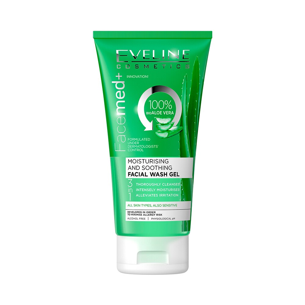 Gel pentru spalarea fetei Eveline Aloe Vera Facemed 150 ml