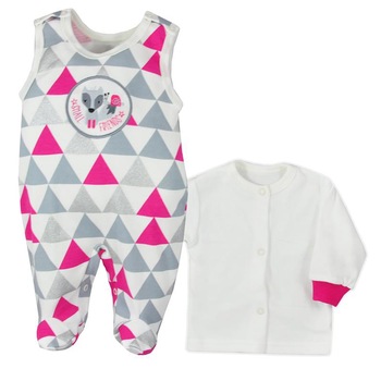 Compleu 2 piese salopeta si bluza pentru fete Koala Small Friends 07-094R, Roz Compleu 2 piese salopeta si bluza pentru fete Koala Small Friends 07-094R, Roz