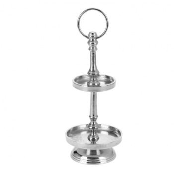 Tava servire prajituri, 2 nivele, Inox Tava servire prajituri, 2 nivele, Inox