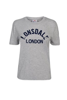 Tricou casual Lonsdale Large Logo, Poliester/Bumbac, Gri, XL EU Tricou casual Lonsdale Large Logo, Poliester/Bumbac, Gri, XL EU