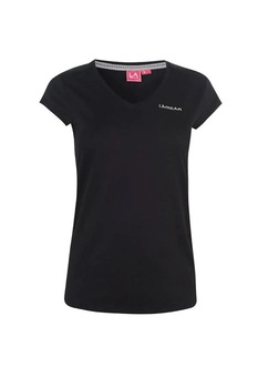 Tricou dama LA Gear V Neck, Bumbac, Negru