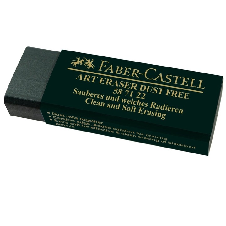 Radiera Arta Dust Free 20, Faber - Castell, Verde
