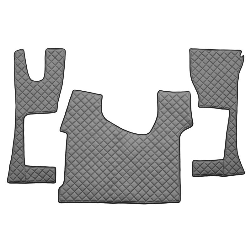 Set 3 covorase camion F-Core, Piele-ECO, pentru MERCEDES ACTROS MP4 / MP5, cabina ingusta 230 cm, Gri