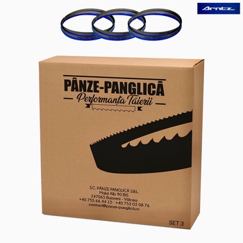Set 3 Panze fierastrau cu banda Bomar STG 190 G, 2480x20x0.9x8/12 debitare metal, Arntz Sprint bimetal M42 Set 3 Panze fierastrau cu banda Bomar STG 190 G, 2480x20x0.9x8/12 debitare metal, Arntz Sprint bimetal M42