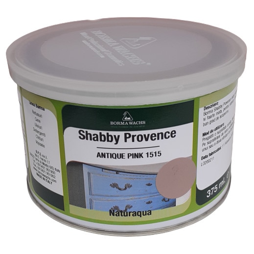 Vopsea de creta vintage Shabby, Borma Wachs, ROZ ANTICHIZAT, 0,375 kg