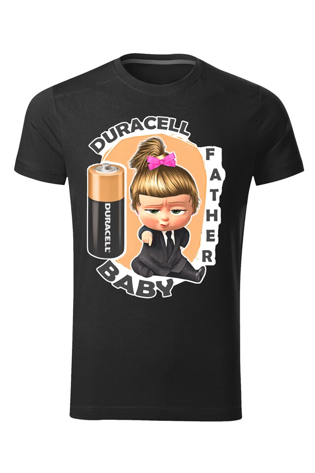Tricou personalizat bebelusi duracell girl, barbat, negru, Negru