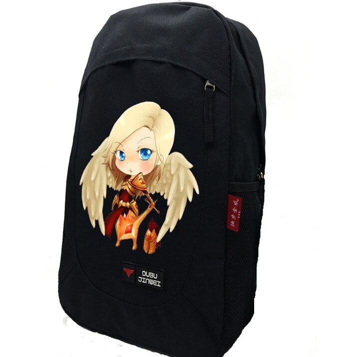 Ghiozdan League of Legends negru cu imprimeu , 2 barete ajustabile, capacitate 40 L, 45 cm - model 1