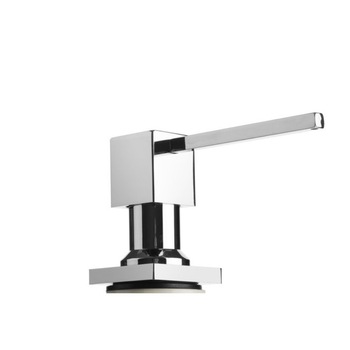 Dispenser sapun lichid pentru bucatarie incastrabil finisaj cromat cap patrat otel Dispenser sapun lichid pentru bucatarie incastrabil finisaj cromat cap patrat otel