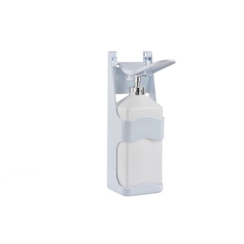 Dispenser pentru gel dezinfectant si sapun lichid cu recipient 1L, Silver Dispenser pentru gel dezinfectant si sapun lichid cu recipient 1L, Silver