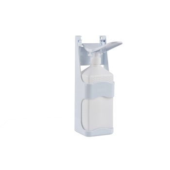 Dispenser pentru gel dezinfectant si sapun lichid cu recipient 1L, Alb Dispenser pentru gel dezinfectant si sapun lichid cu recipient 1L, Alb