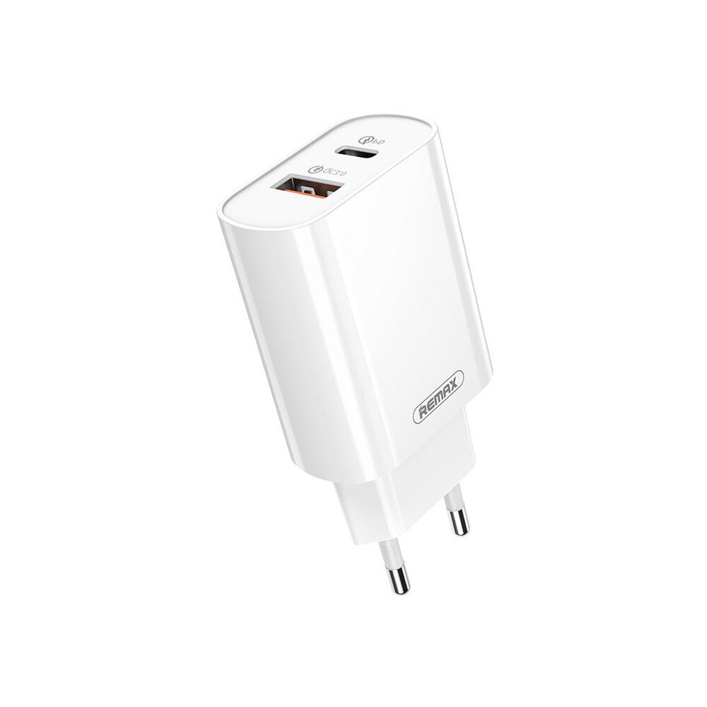 Incarcator Retea Remax Quick Charge QC 3.0 RP-U37, 1x USB 1x USB-C PD 18W