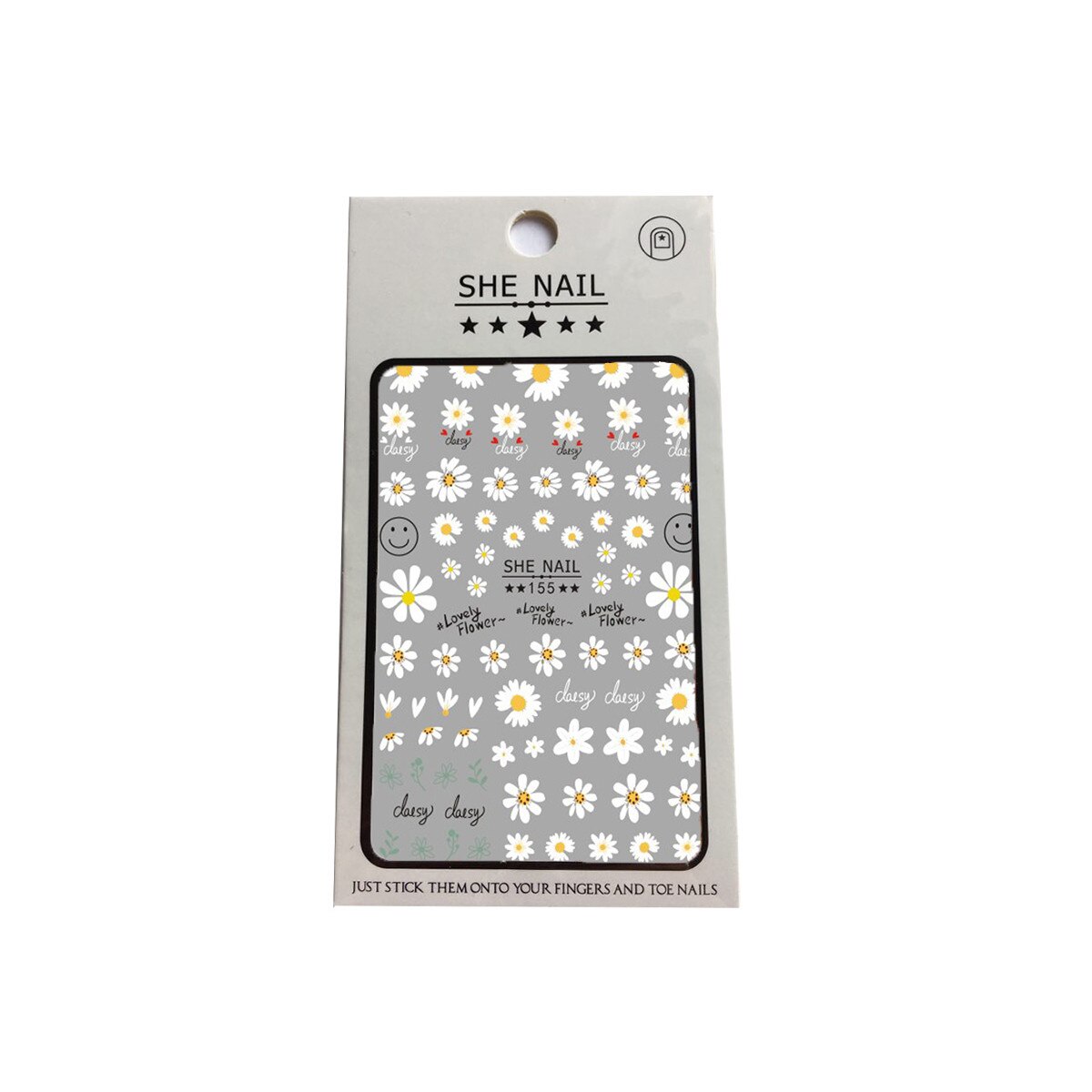 Stickere autoadezive pentru unghii MoonbasaNails, Model margarete SHE-155