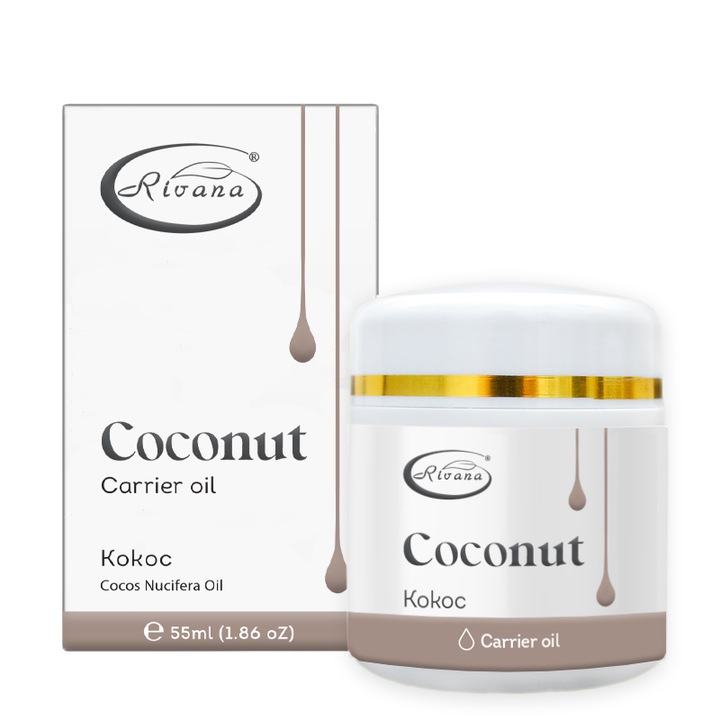 Ulei de nuca de cocos, Rivana, 100% natural, 55 ml