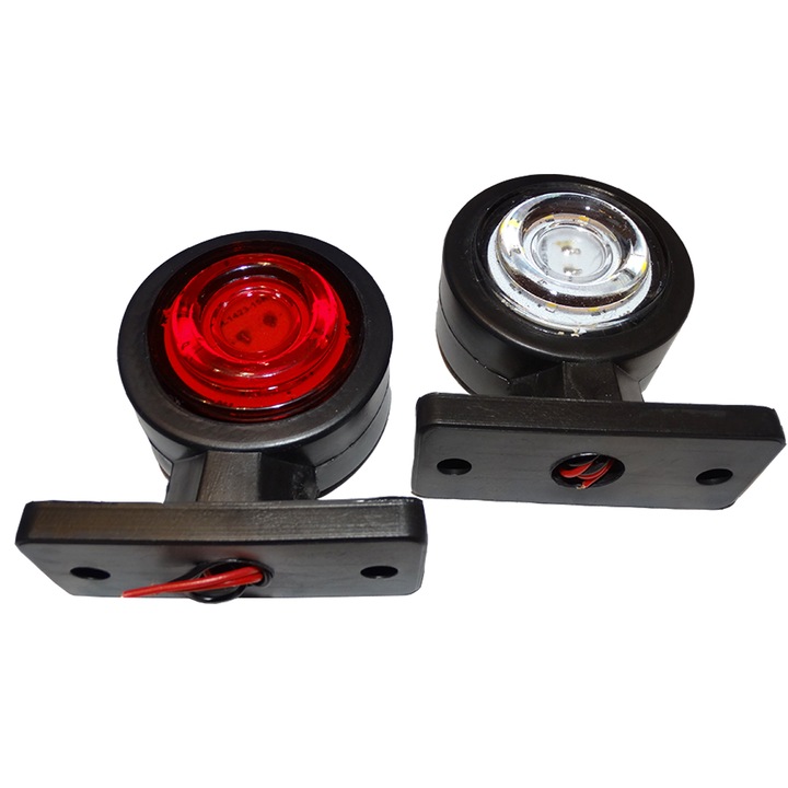 Set lampa gabarit LED TD Shipping, corn pentru camion sau remorcă, 12V 24V, roșu/alb