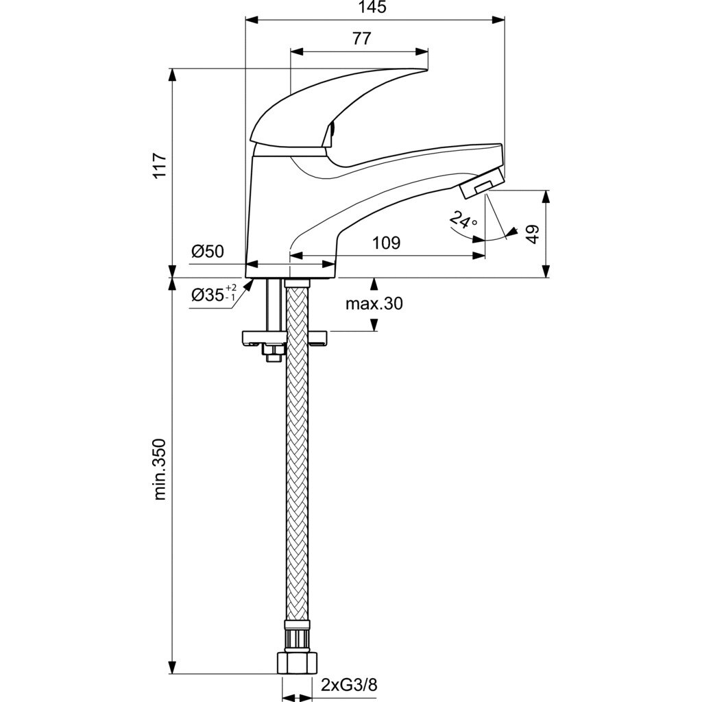 Душ комплект Vidima Orion, 3-функционален, С включен вана/-душ смесител ...