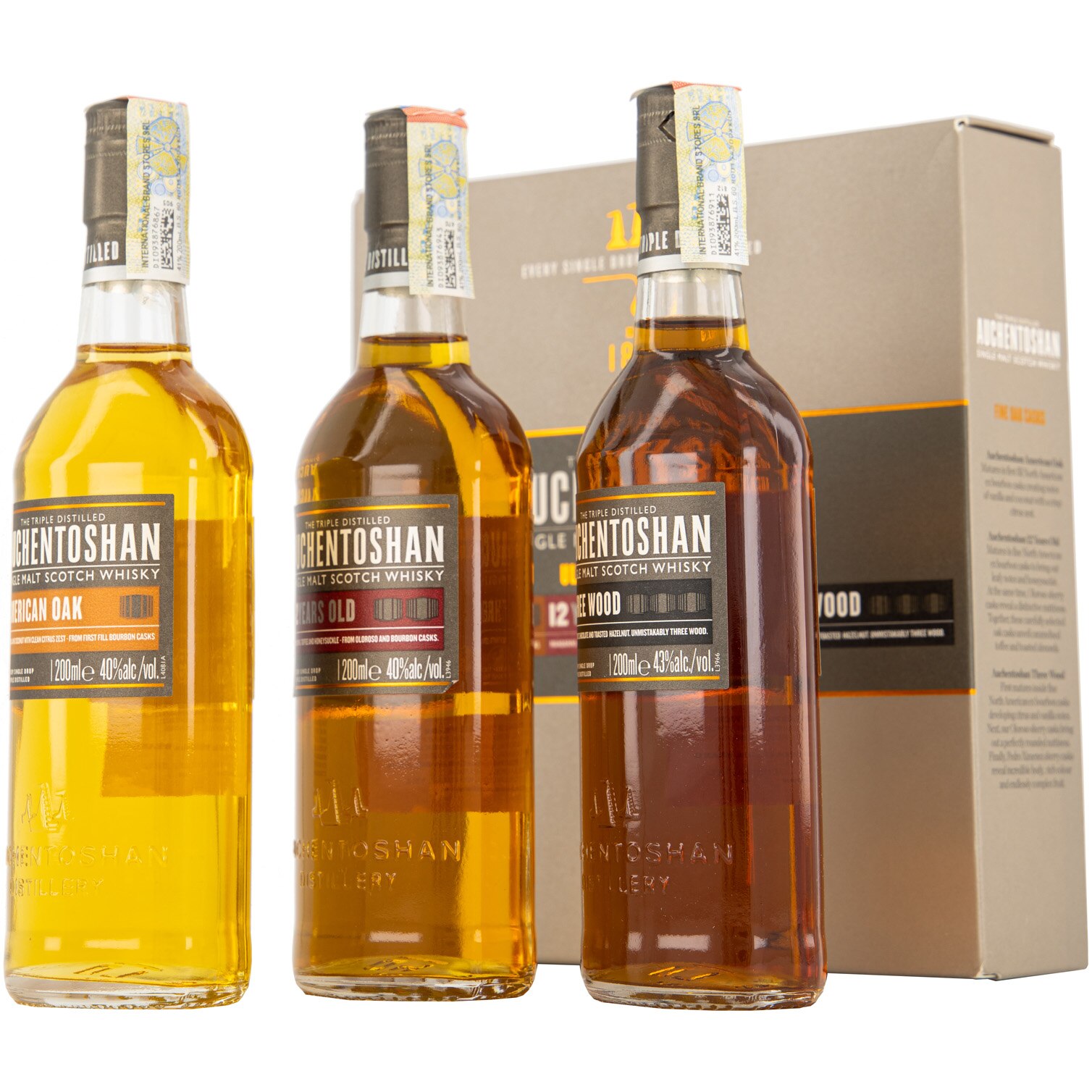Whisky Auchentoshan, 41%, 3 x 0.2 l