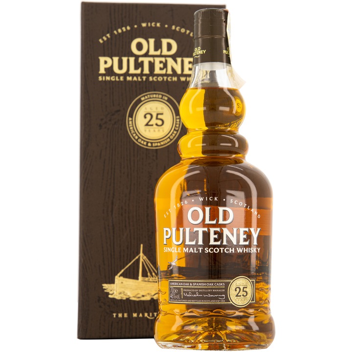 Whisky Old Pulteney 25 Ani, 46%, 0.7 l