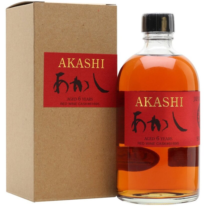 Whisky Akashi Single Malt 6YO, Red Wine Cask, 50%, 0.5 l