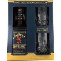Whisky Jim Beam Double Oak, 43%, 0.7 l + 2 Pahare