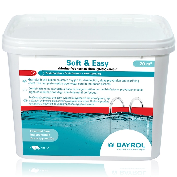 Dezinfectant pe baza de Oxigen Activ pentru piscine Bayrol, Soft&Easy, 4.48 kg