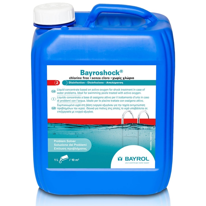 Tratament soc in tratarea apei cu oxigen, Bayrol, Bayroshock 5L doar pentru persoane juridice