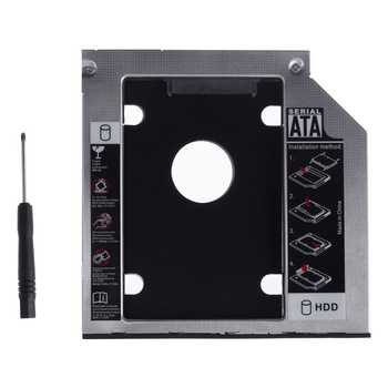 Adaptor HDD Caddy, laptop grosime 9.5mm interfata Sata-Sata, cu masca frontala din plastic Adaptor HDD Caddy, laptop grosime 9.5mm interfata Sata-Sata, cu masca frontala din plastic