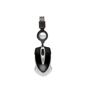 Mouse optic Verbatim Go Mini Optical Travel, USB, cablu retractabil, Negru Mouse optic Verbatim Go Mini Optical Travel, USB, cablu retractabil, Negru