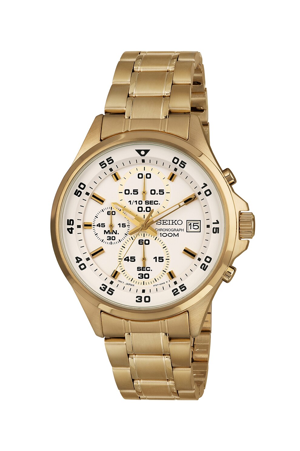 Seiko, Ceas cronograf din otel inoxidabil, Auriu