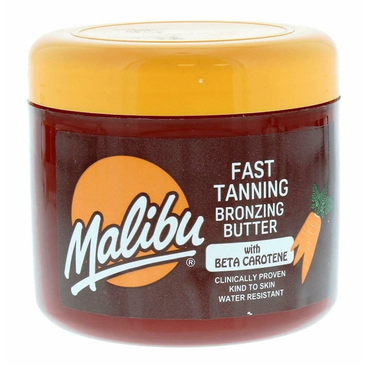 Unt de corp cu Beta-Caroten pentru accelerarea bronzului, Malibu Fast Tanning Bronzing Butter, 300ml