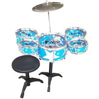 Set 5 tobe cu taler si scaunel pentru copii, 10 piese, albastru