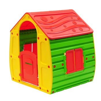 Casuta colorata pentru copii, de gradina, din plastic, dimensiune 102x90.2x109 cm Casuta colorata pentru copii, de gradina, din plastic, dimensiune 102x90.2x109 cm