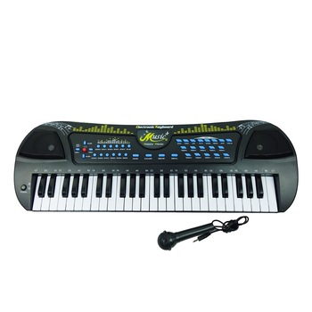 Orga muzicala de jucarie, Microfon, Negru, 49 Clape, 55 cm Orga muzicala de jucarie, Microfon, Negru, 49 Clape, 55 cm