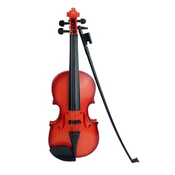 Vioara de jucarie, din pvc, maro deschis, 38 cm Vioara de jucarie, din pvc, maro deschis, 38 cm