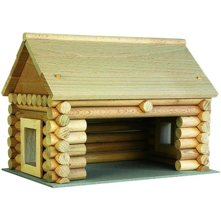 Set constructie arhitectura Vario Massive Mini, 91 piese mari din lemn, Walachia