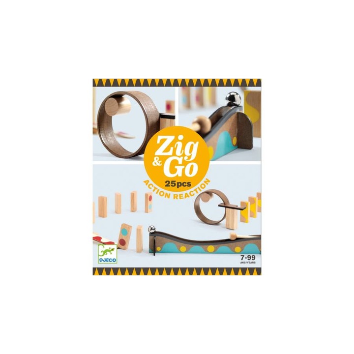Djeco építőjáték - Zig & Go - 25 db