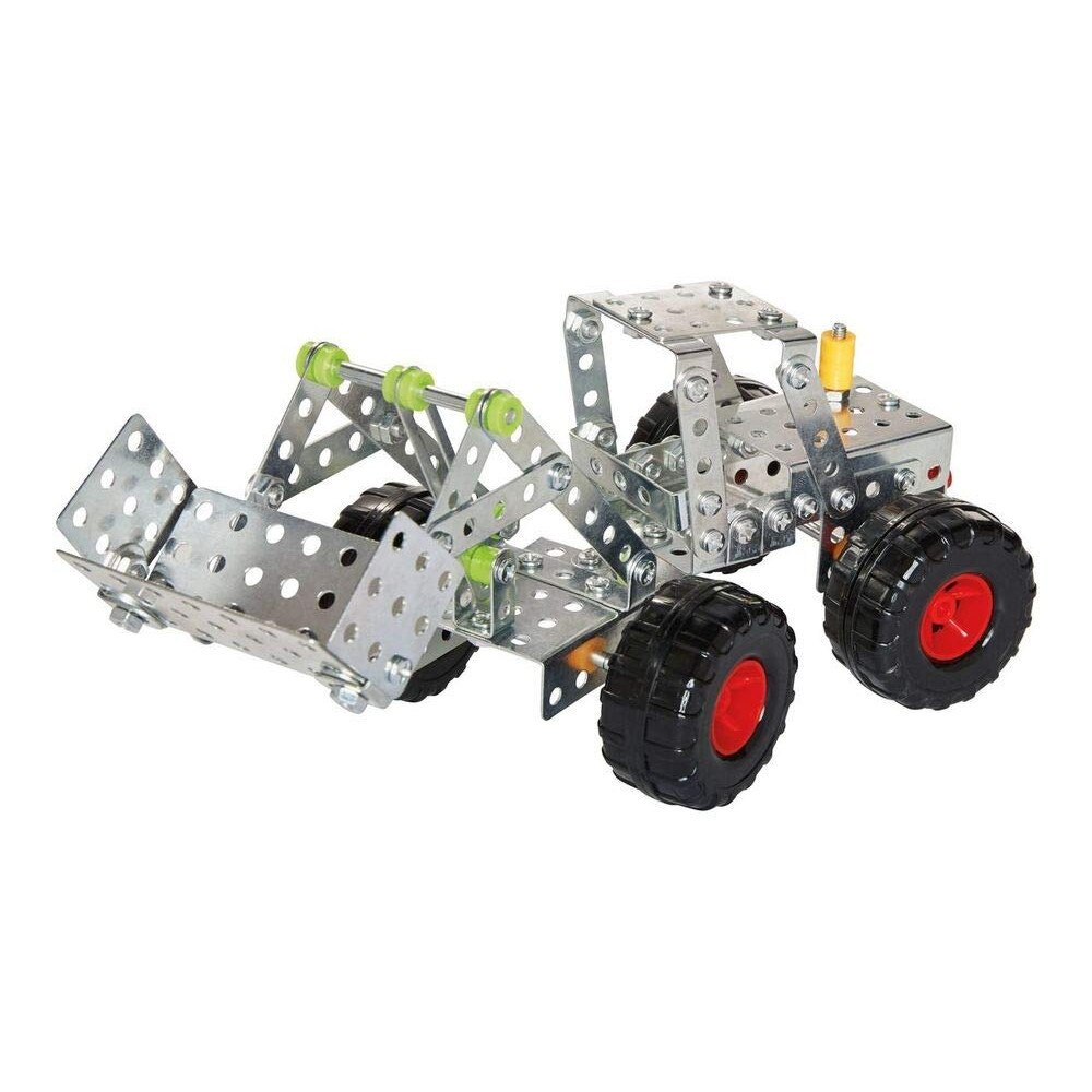 Set constructie metalic, 2 in 1, 200 piese, buldozer, Playtive