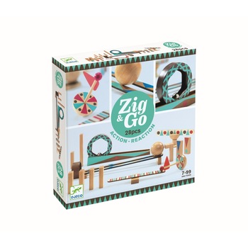Set de constructie trasee, 28 piese Djeco Set de constructie trasee, 28 piese Djeco