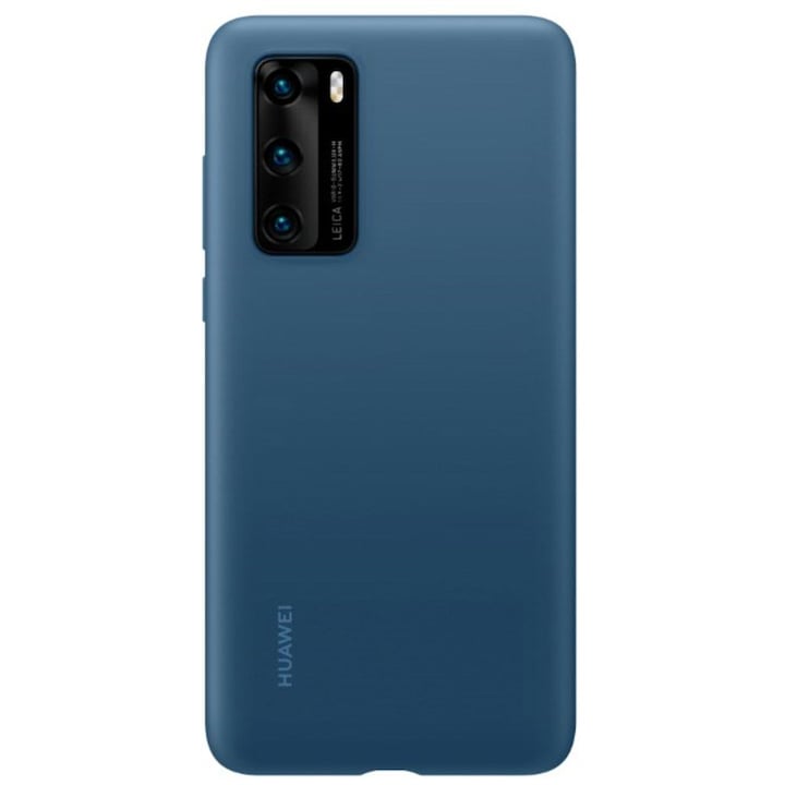 Husa de protectie Huawei Silicone pentru P40, Ink Blue