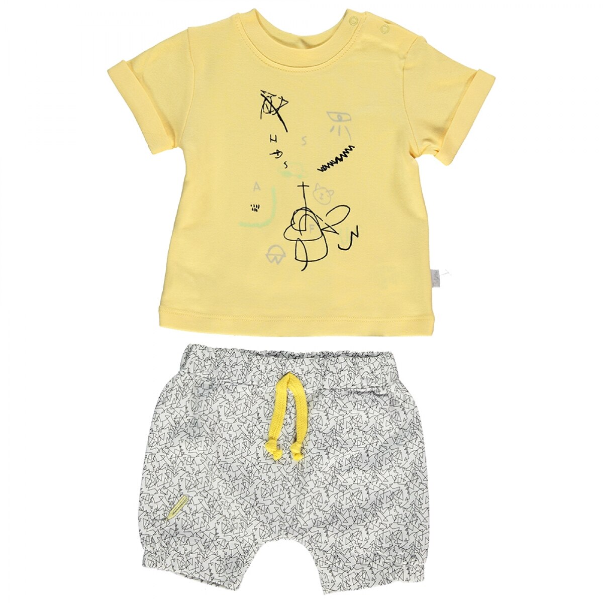 Set 2 piese, bluza si pantalon, Bebetto, Painter, Oranj