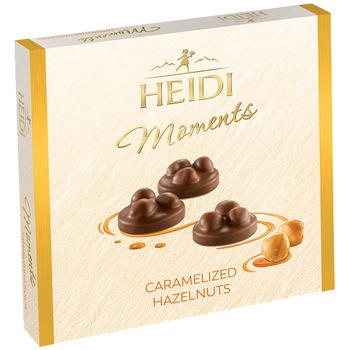 Praline ciocolată Heidi Moments lapte cu alune de pădure caramelizate 142 gr.