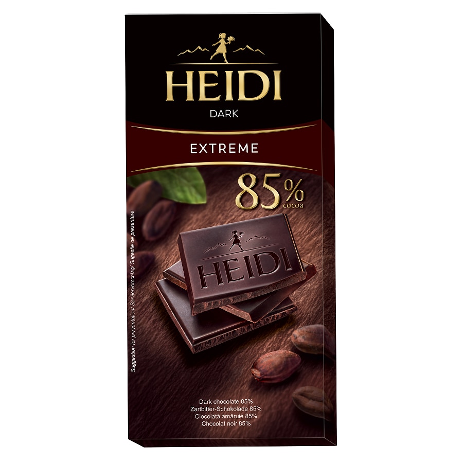 Ciocolata amaruie Heidi Dark 85% cacao 80 gr.