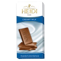 Pachet: 2 x Ciocolata lapte Heidi Pure Milk cu aroma de vanilie naturala 80 gr.