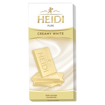Ciocolata alba Heidi Pure 80 gr. Ciocolata alba Heidi Pure 80 gr.