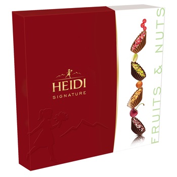 Praline asortate din ciocolata Heidi Signature Fruits & Nuts 180 gr.